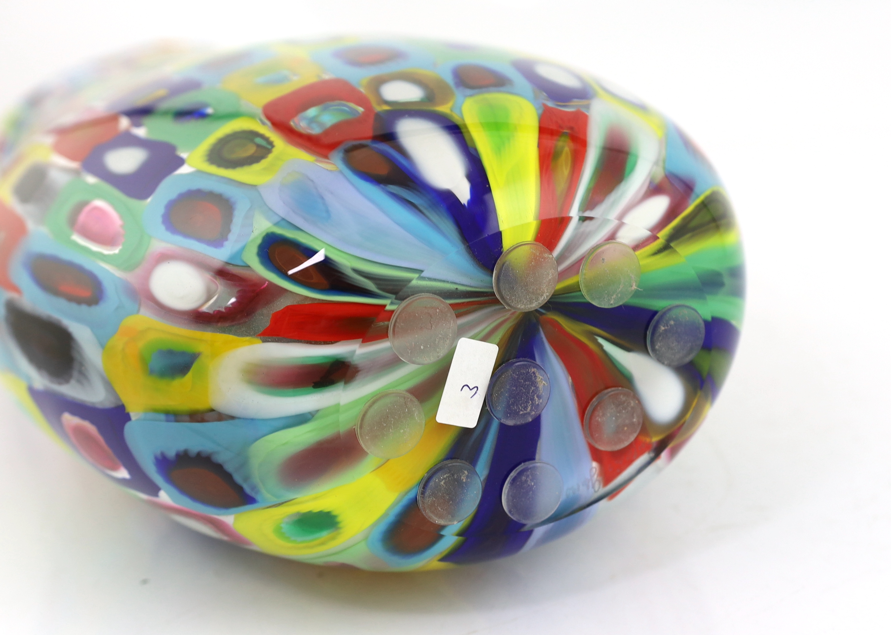 Gianluca Vidal (1976-), a Murano glass multi-coloured Murrine vase